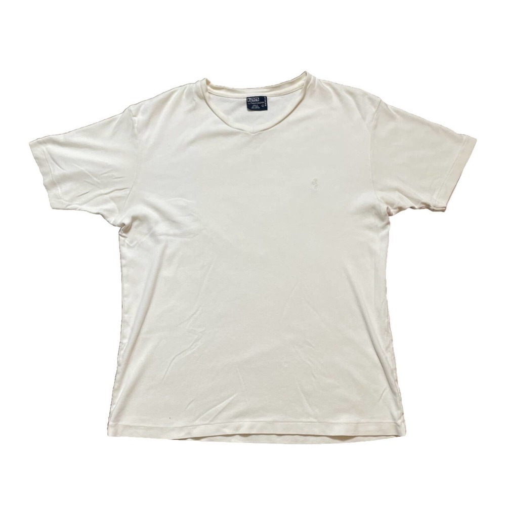 Polo By Ralph Lauren Women’s Ivory Short Sleeve Top Large